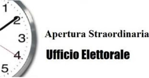 Apertura straordinaria ufficio elettorale